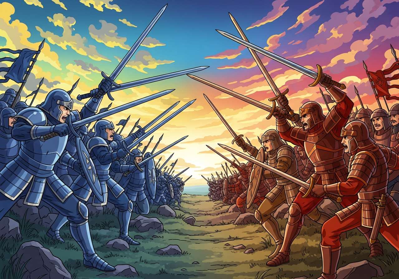 Visual representation of battle