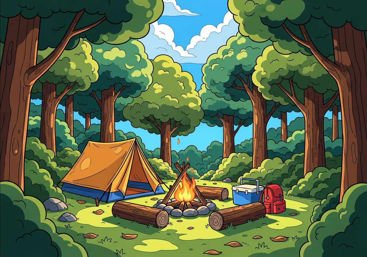 Visual representation of campsite