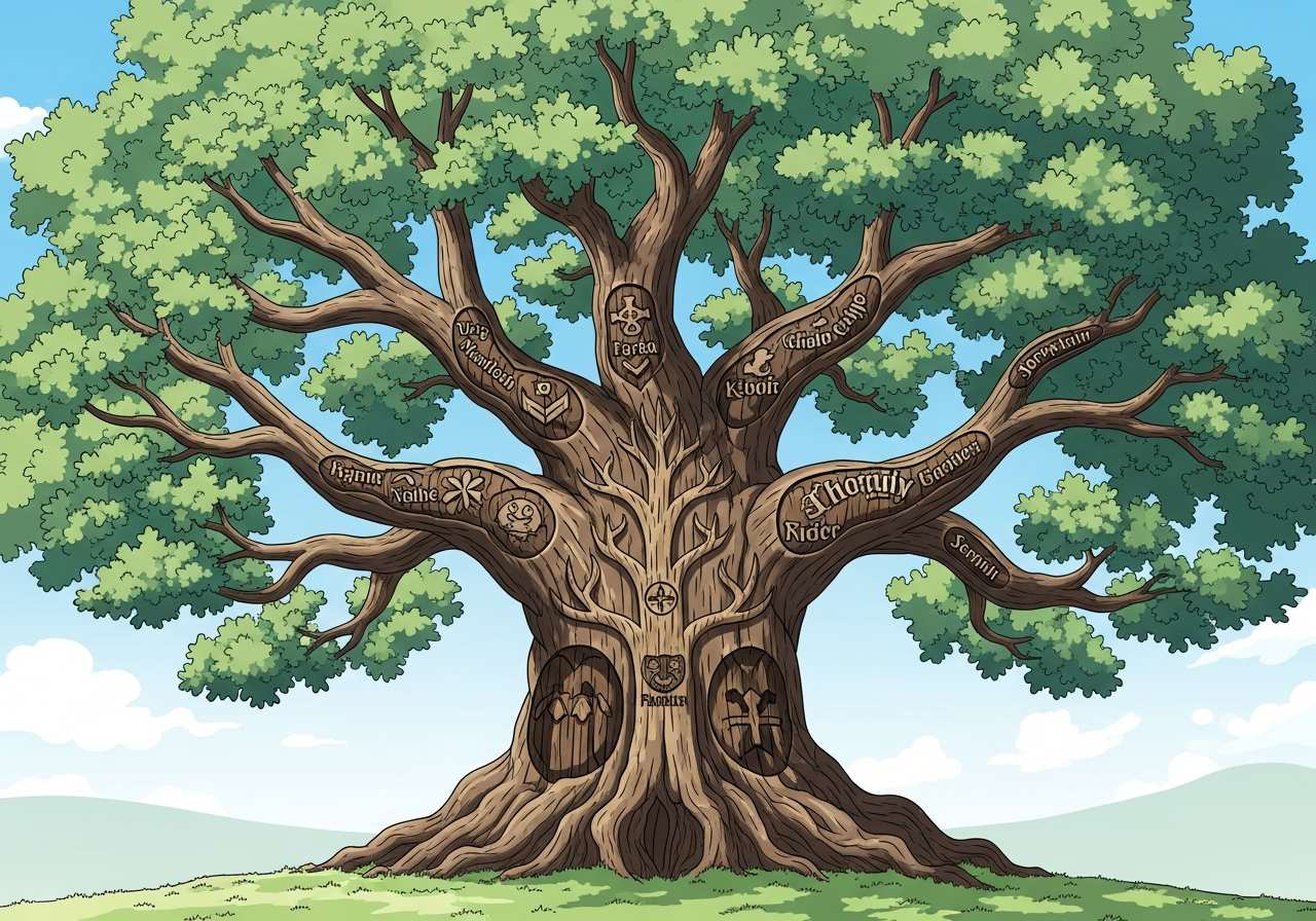 Visual representation of lineage