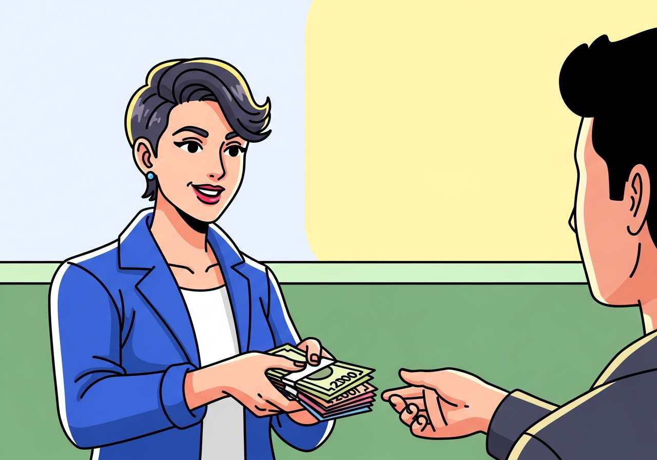 Visual representation of payment